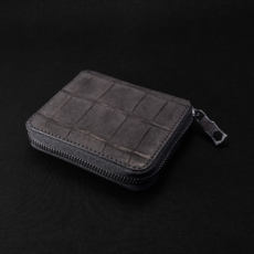 Crocodile”Round zip Mini wallet“Vel kuro” | vermilion online